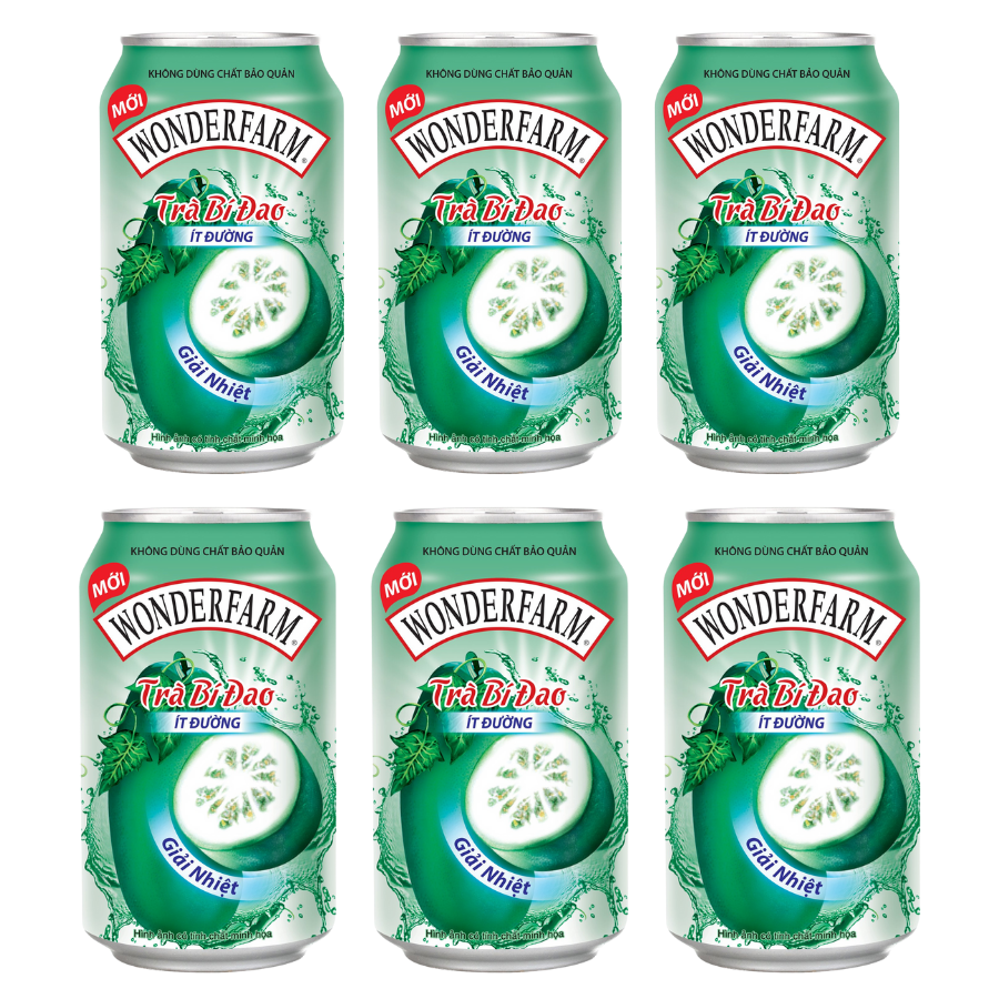 Nước trà bí đao Wonderfarm ít đường 310ml 1